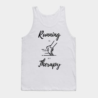 Running is my Therapy Sport Funny Tank Top